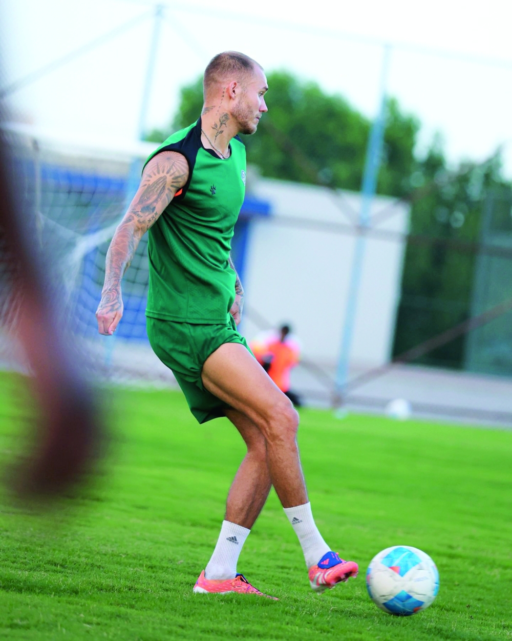 Al Shabab players during the training sessions.