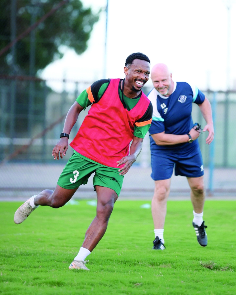 Al Shabab players during the training sessions.