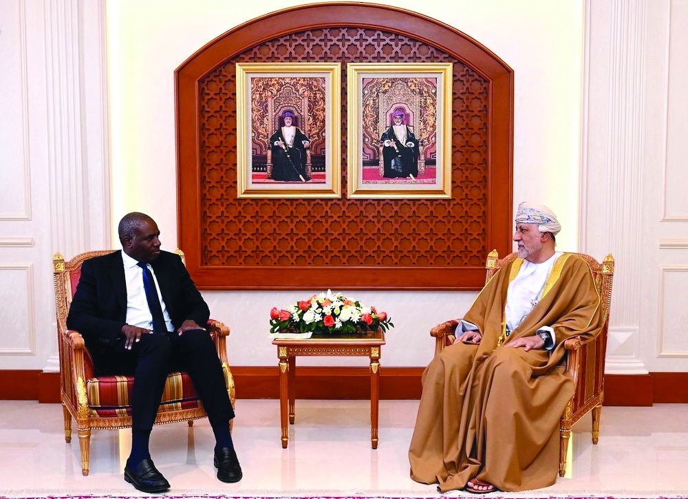 HH Sayyid Shihab bin Tarik al Said with David Lammy in Muscat on Thursday. — ONA