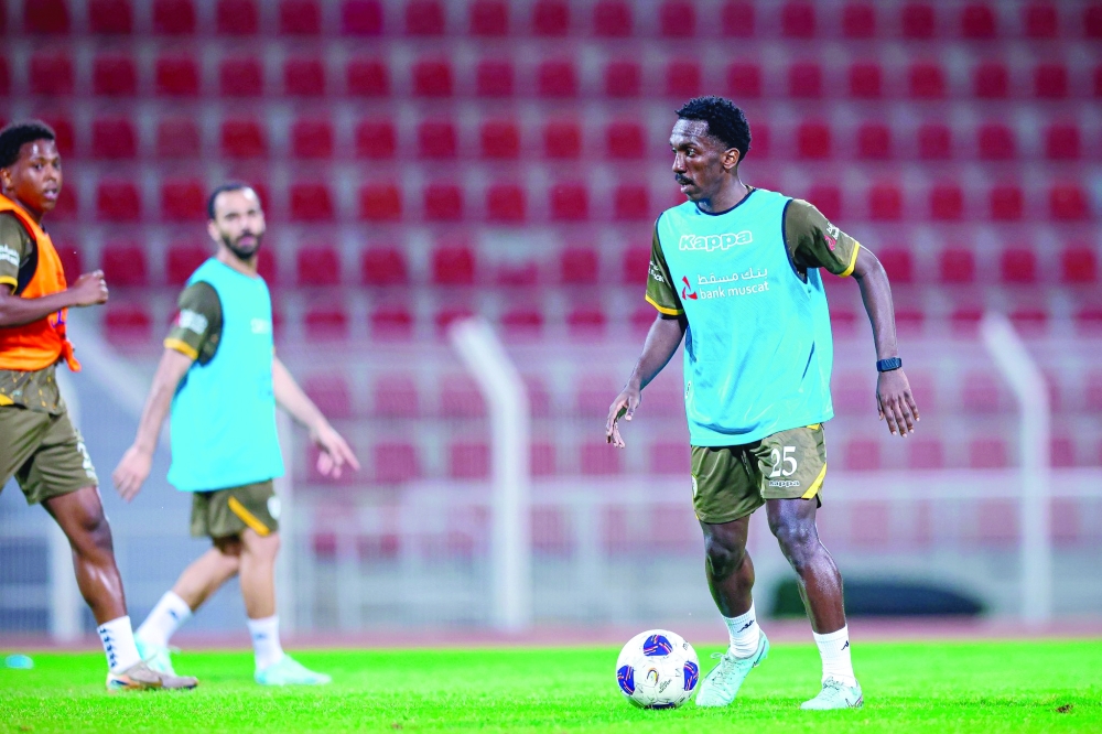 A scene from the national team's training session.