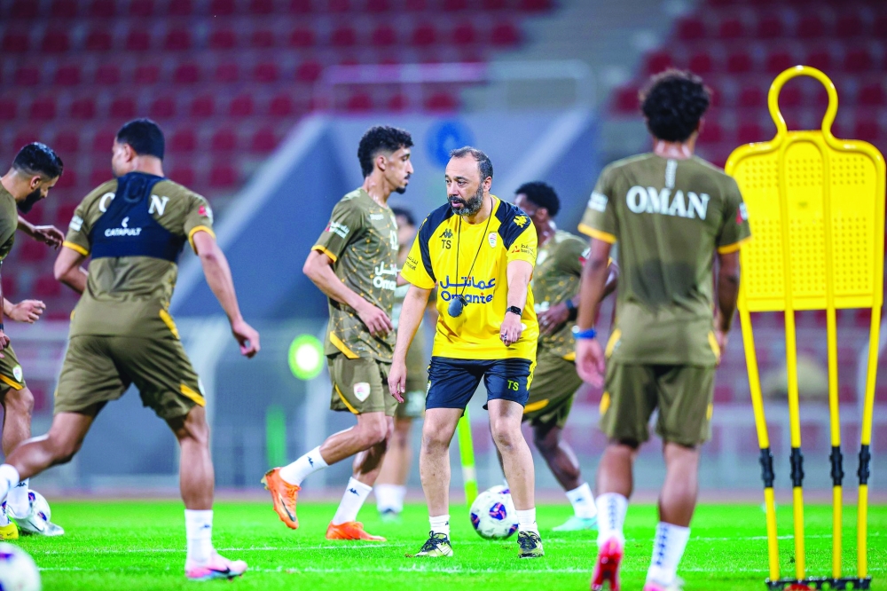 A scene from the national team's training session.