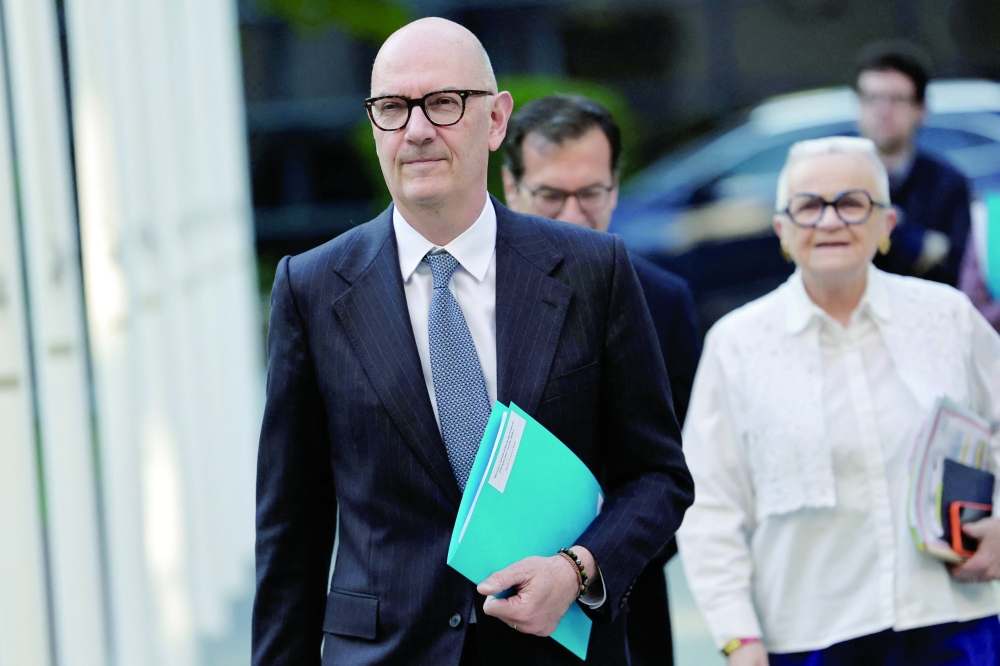 France's Economy, Finances and Industry Minister Roland Lescure arrives at the public finances alert committee in Paris. — AFP