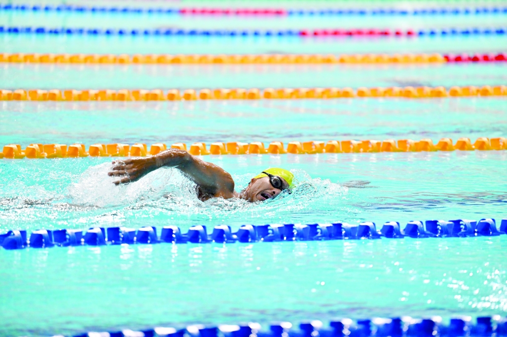 Mohammed al Ghailani will compete in the aquathlon event on Thursday.