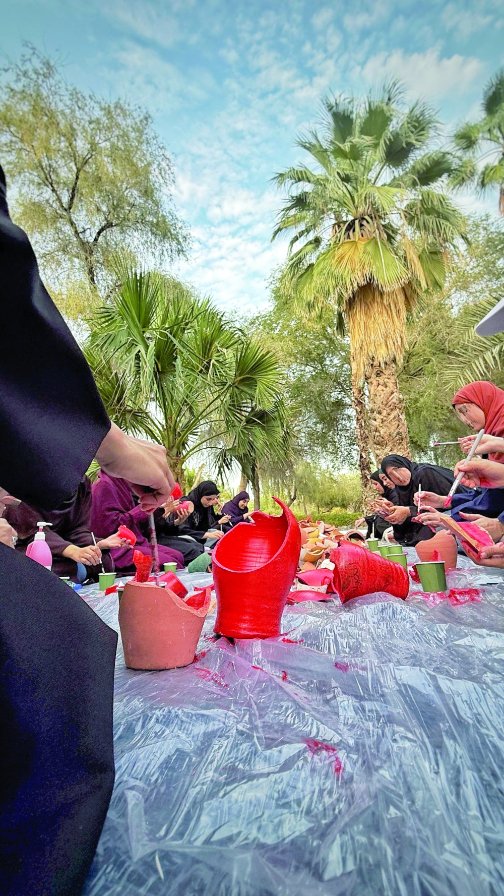 Artists created and adapted their work in real time, offering audiences insight into decision making, material choices and site-specific approaches. 