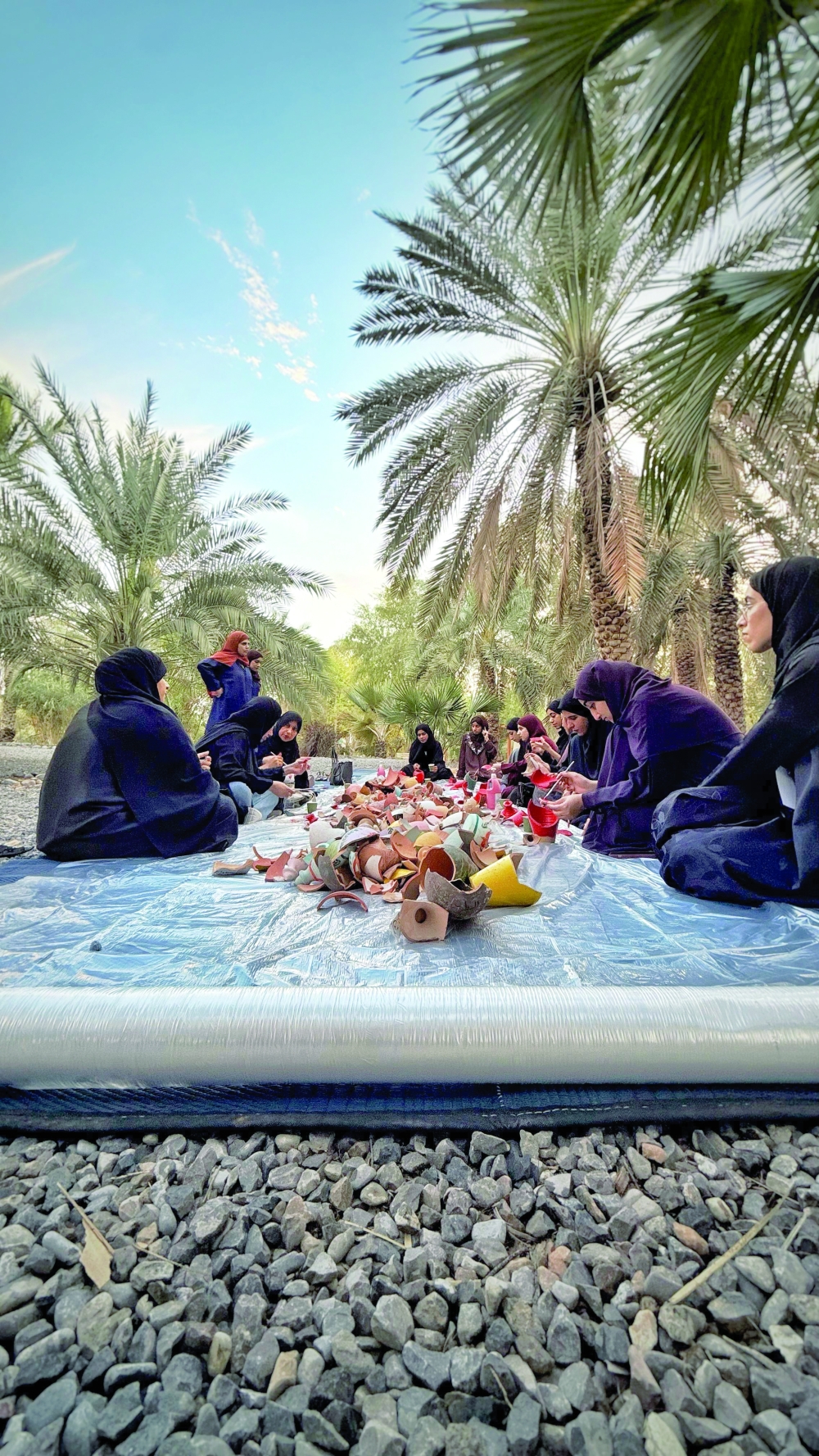 Artists created and adapted their work in real time, offering audiences insight into decision making, material choices and site-specific approaches. 