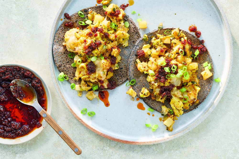 Cheesy Potato Breakfast Tacos. This fast, reliable staple can be even more delicious with these seven surprising hacks. 
