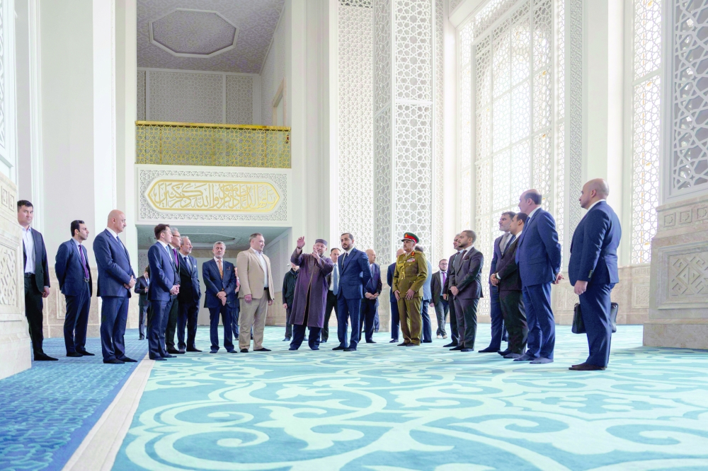 HH Sayyid Theyazin at Astana Grand Mosque on Friday