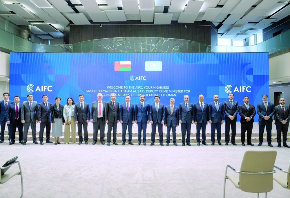 HH Sayyid Theyazin and Oman delegation at Astana International Financial Centre | AIFC