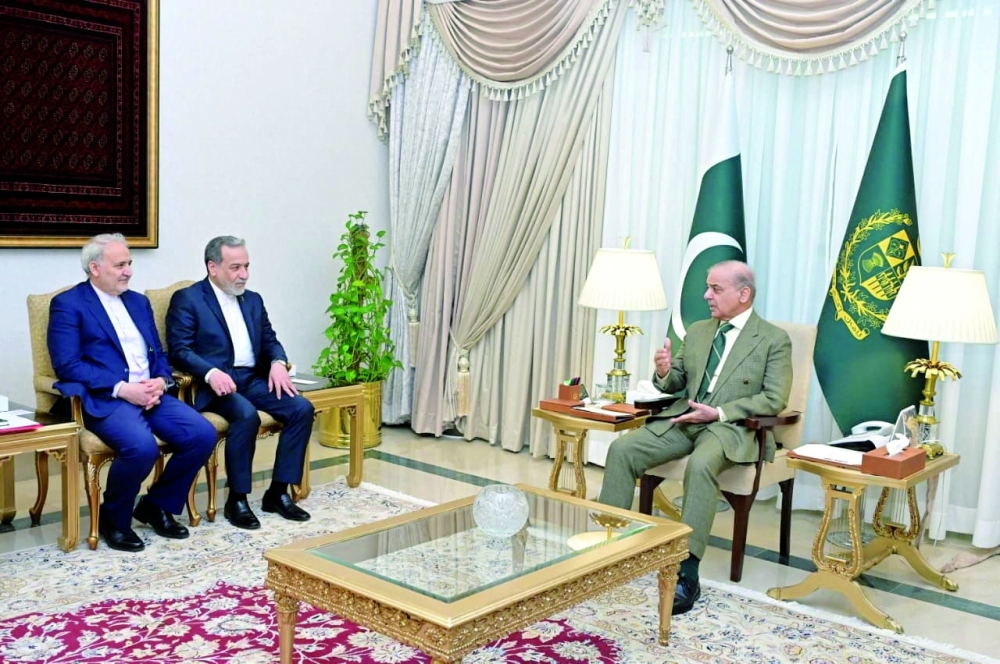 Pakistan's PM Shehbaz Sharif meets with Iranian FM Abbas Araqchi in Islamabad. — Reuters