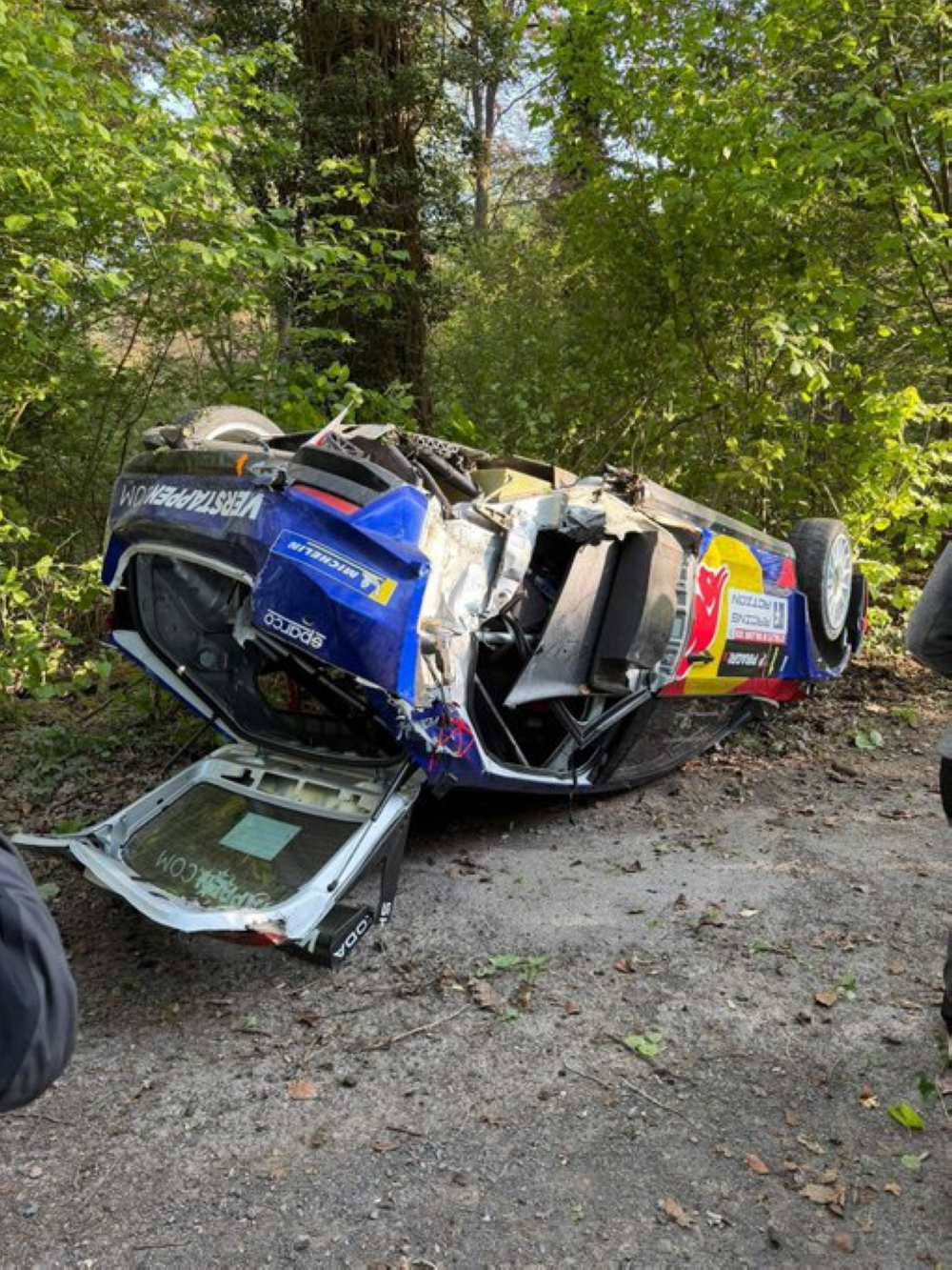 Verstappen unhurt after crash at Rallye de Wallonie