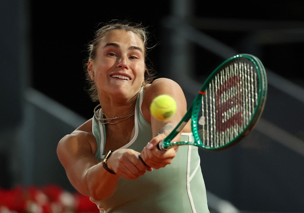  Belarus' Aryna Sabalenka in action