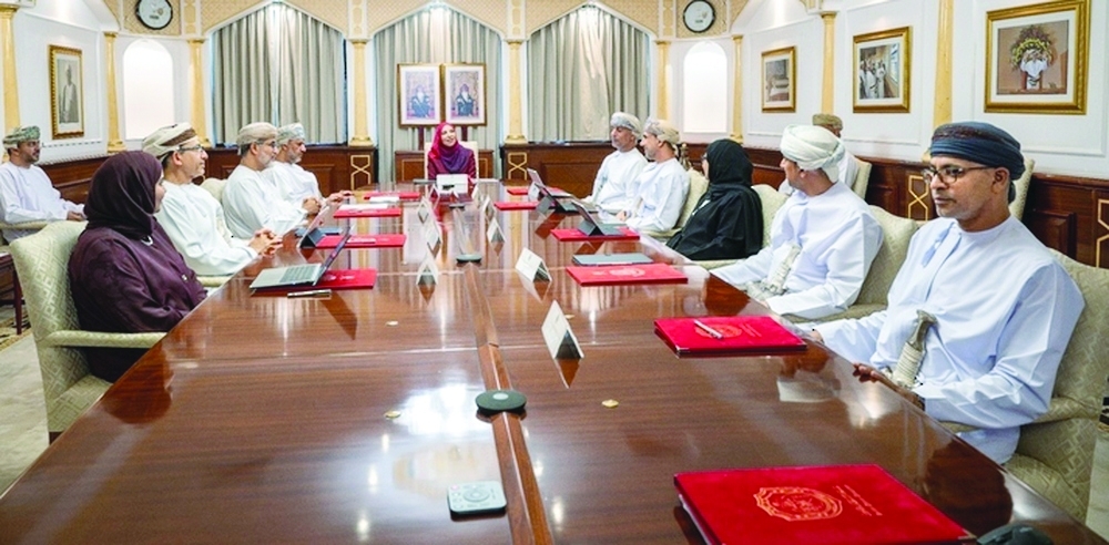 The meeting was chaired by Dr Madeeha bint Ahmed al Shaibani, Minister of Education. — ONA