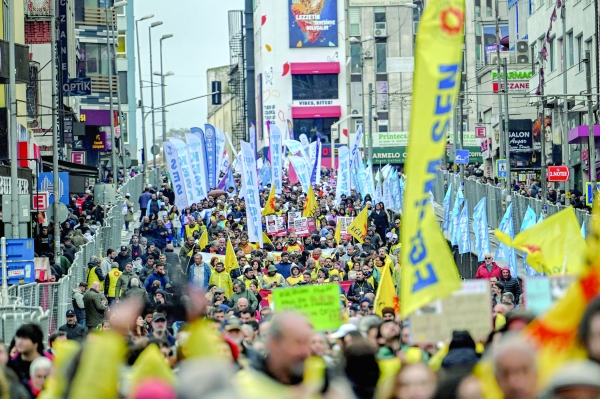 Turkish police fire tear gas as thousands rallied nationwide