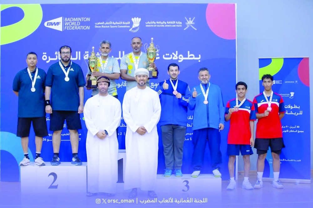 In the men’s doubles final, Ali al Maashani and Salah Abdullatif secured the title after a hard-fought 2-1 victory over Marwan al Ajili and Mohammed Moslem.