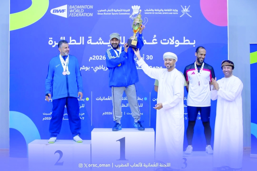 In the men’s singles category, Khalil al Darmaki was crowned champion after winning the final 2-0 by walkover.
