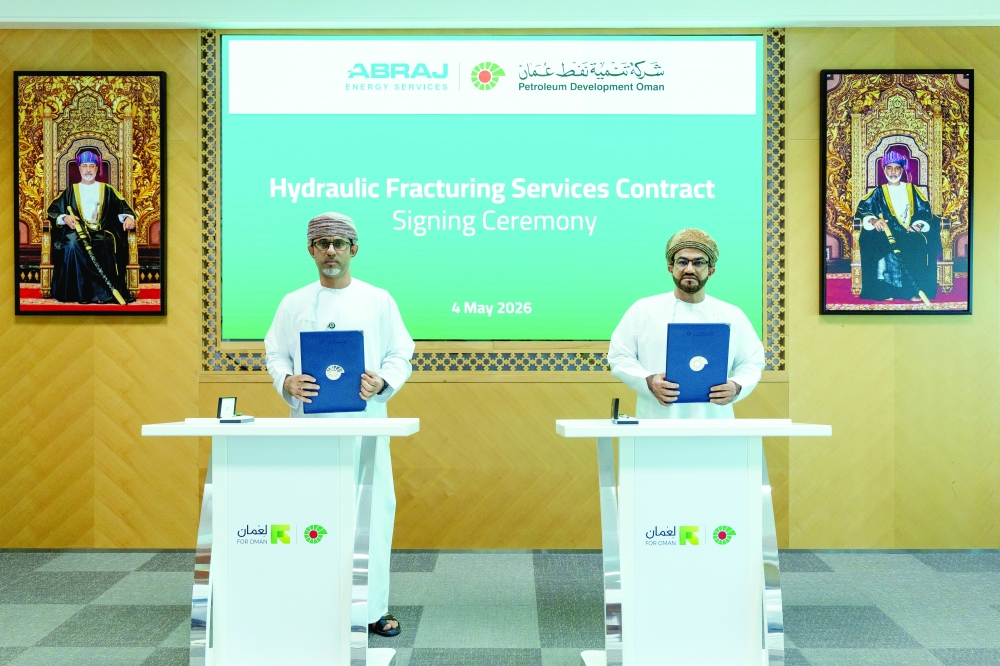 The agreement was signed by Dr Aflah al Hadhrami, PDO Managing Director and Eng Saif al Hamhami, CEO of Abraj Energy Services.