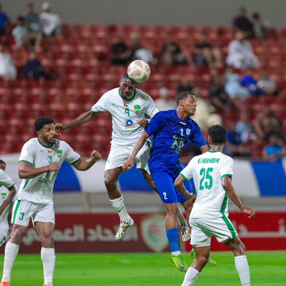 Action from Al Nahda’s 1-0 win over Al Nasr in Round 23 of the Jindal League.