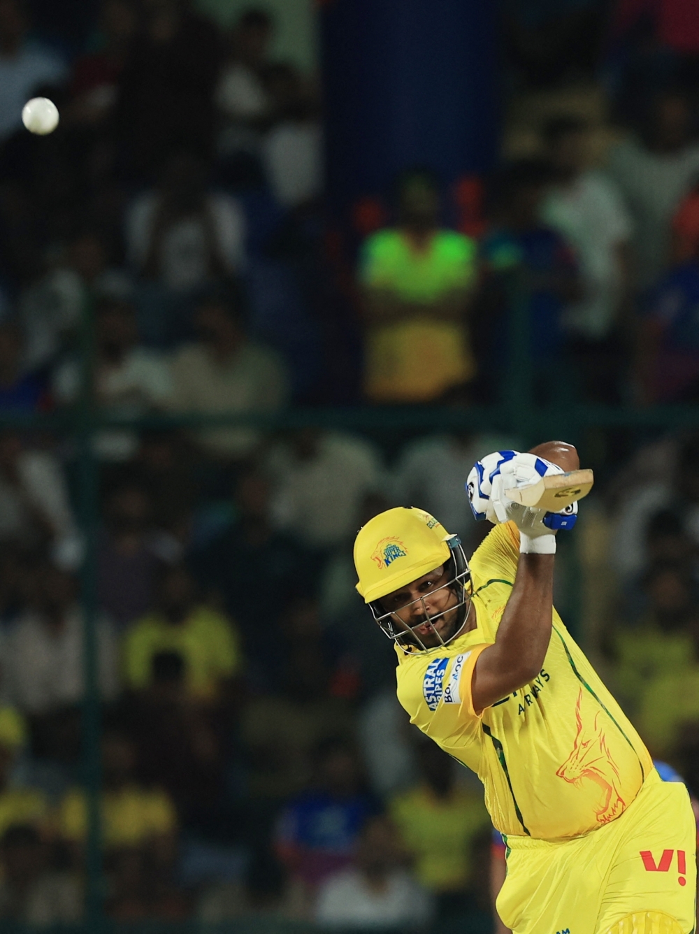  
Chennai Super Kings' Sanju Samson in action  