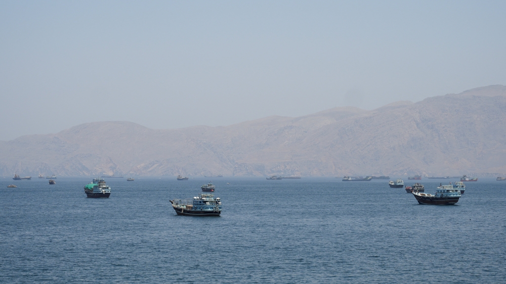 Vessels in the Strait of Hormuz, Musandam, Oman, May 6, 2026. REUTERS/Stringer