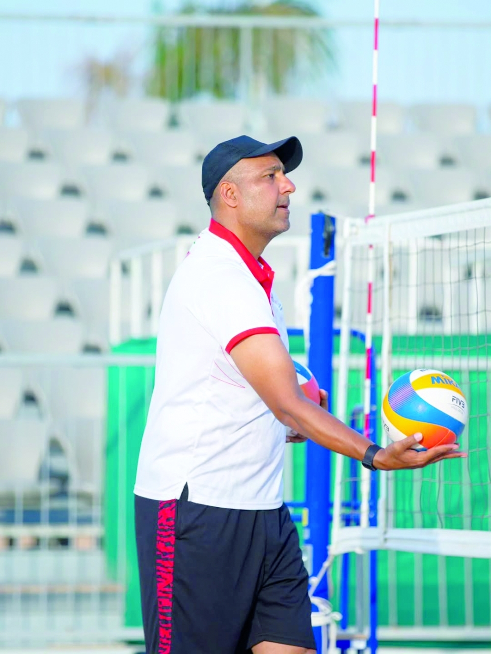 The match proved to be a difficult challenge for the Omani side against one of Asia’s strongest beach volleyball teams.