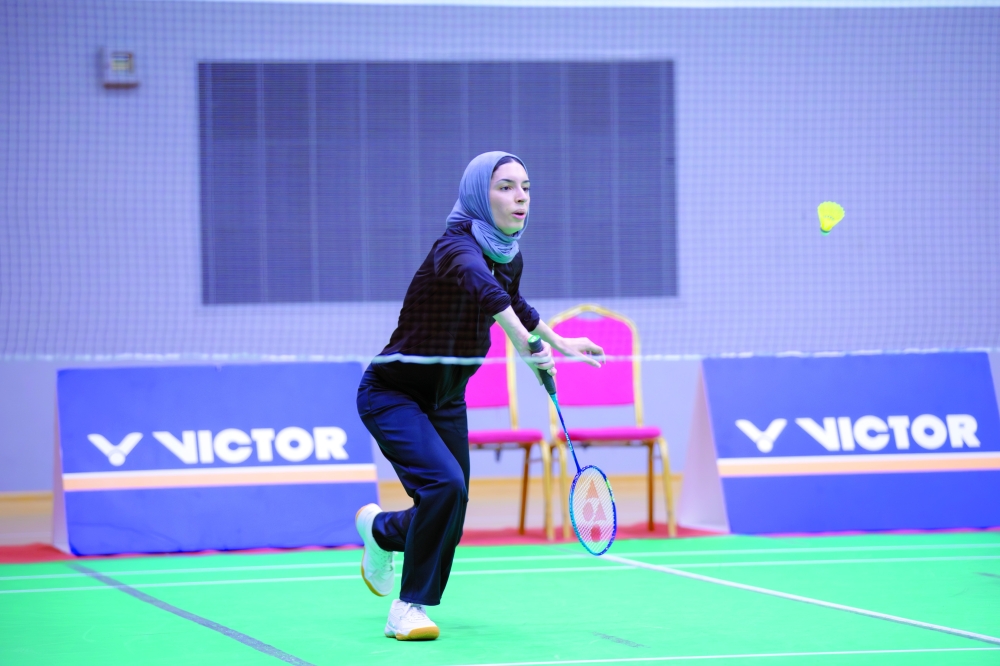 Action during the opening day of the Oman Open Badminton Championship 2026 at Sultan Qaboos Sports Complex in Bausher on Thursday. — Hussein al Muqbali