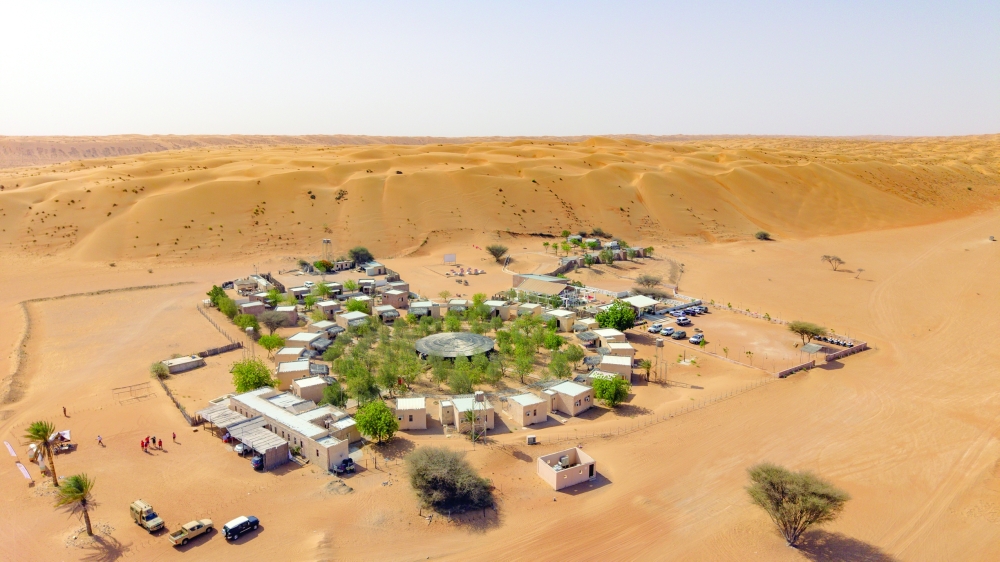 Base camp for Asia Pacific corporate desert marathon at Sama Al Wasil Desert, Rimal Al Sharqiya Sands