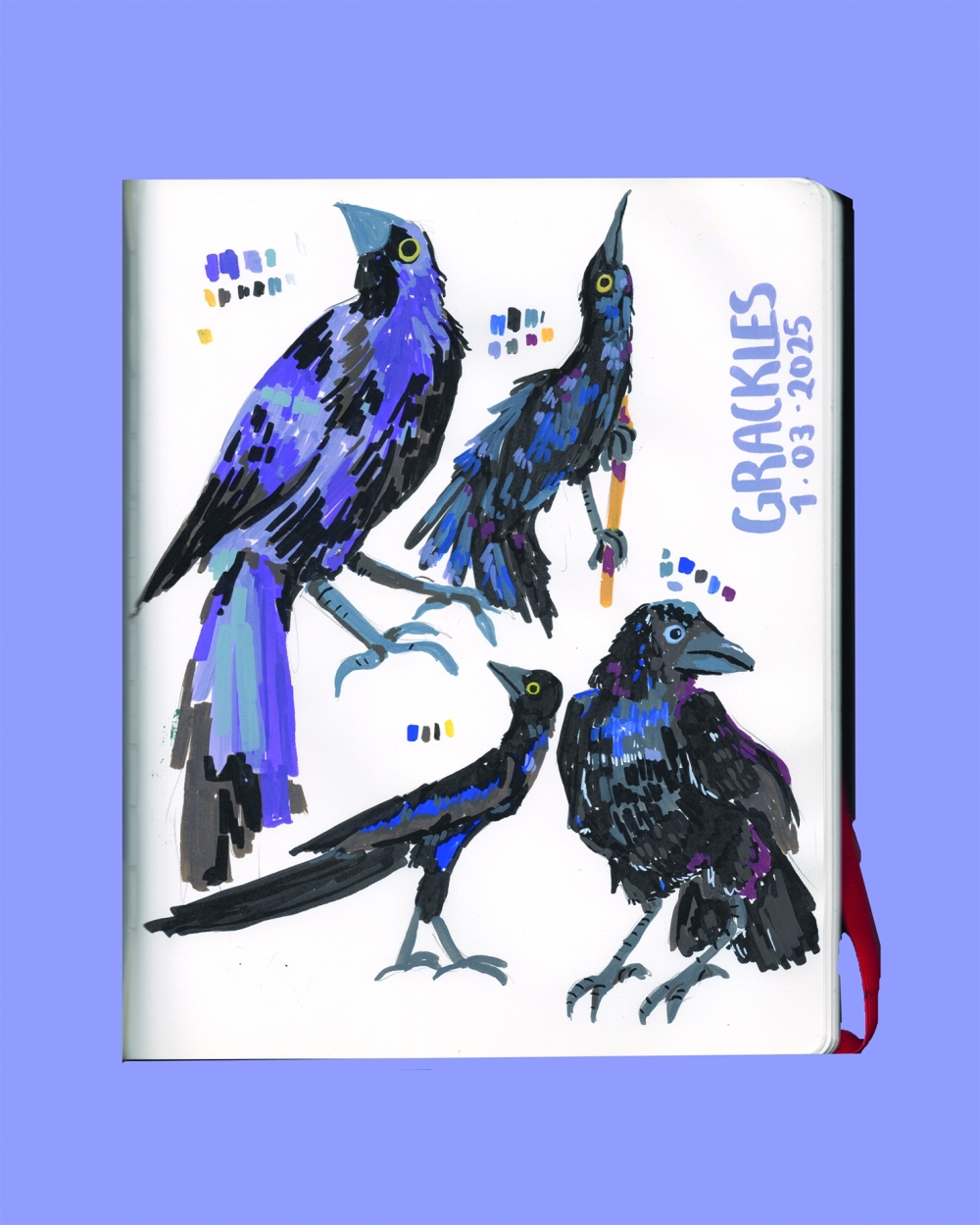 The artist works across illustration, painting, printmaking and mixed media art.