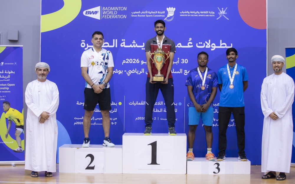 Balasubramannian sealed the men’s singles title with a 21-13, 21-15 victory over second seed Ali Shahhosseini in the final.