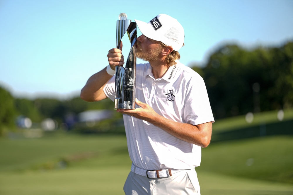  Kristoffer Reitan wins his first PGA event during the final round of the Truist Championship golf tournament 
