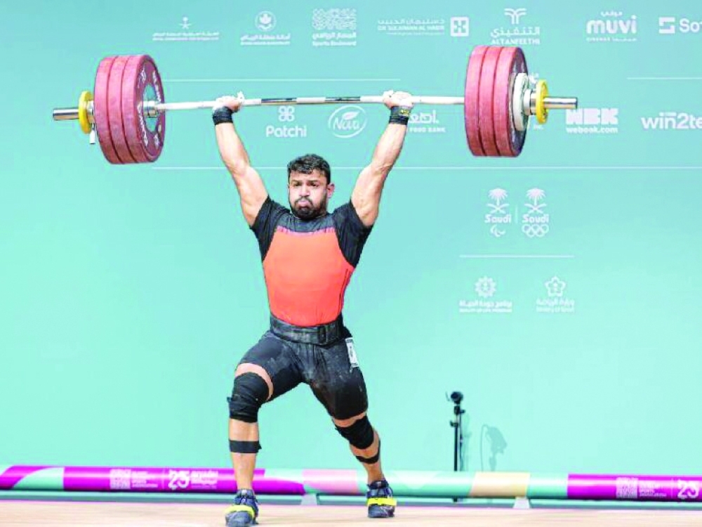 Amer al Khanjari in action.