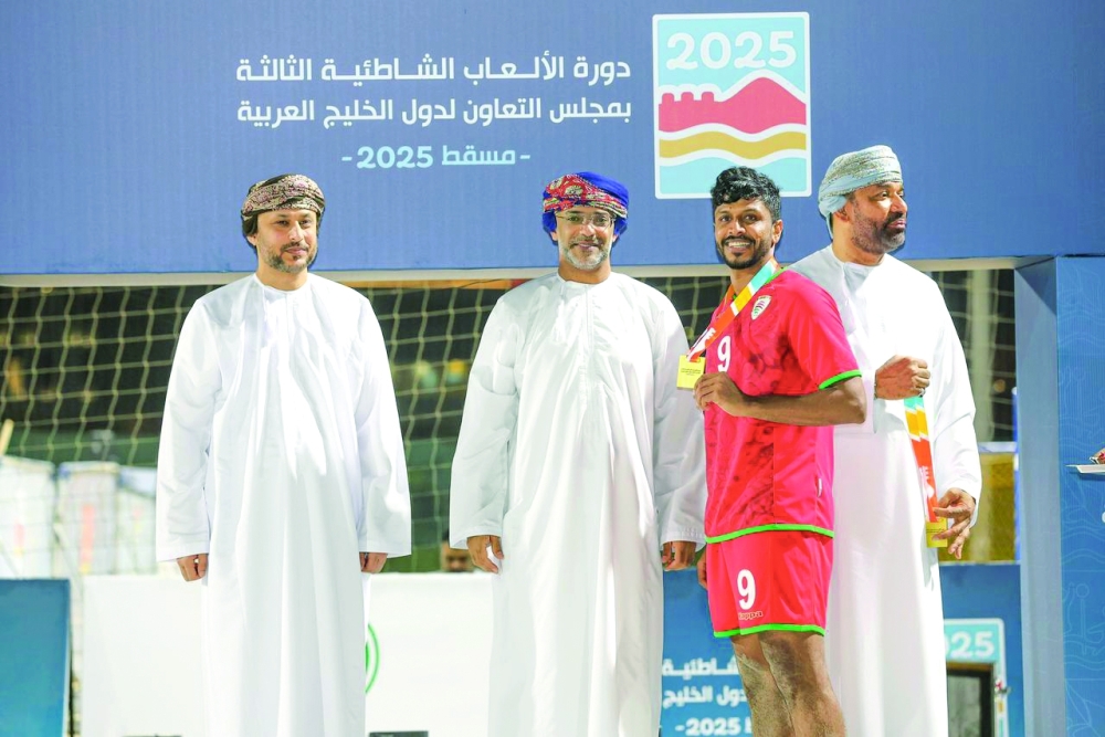 The Gold medial during third Gulf Cooperation Council Beach Games Muscat 2025.