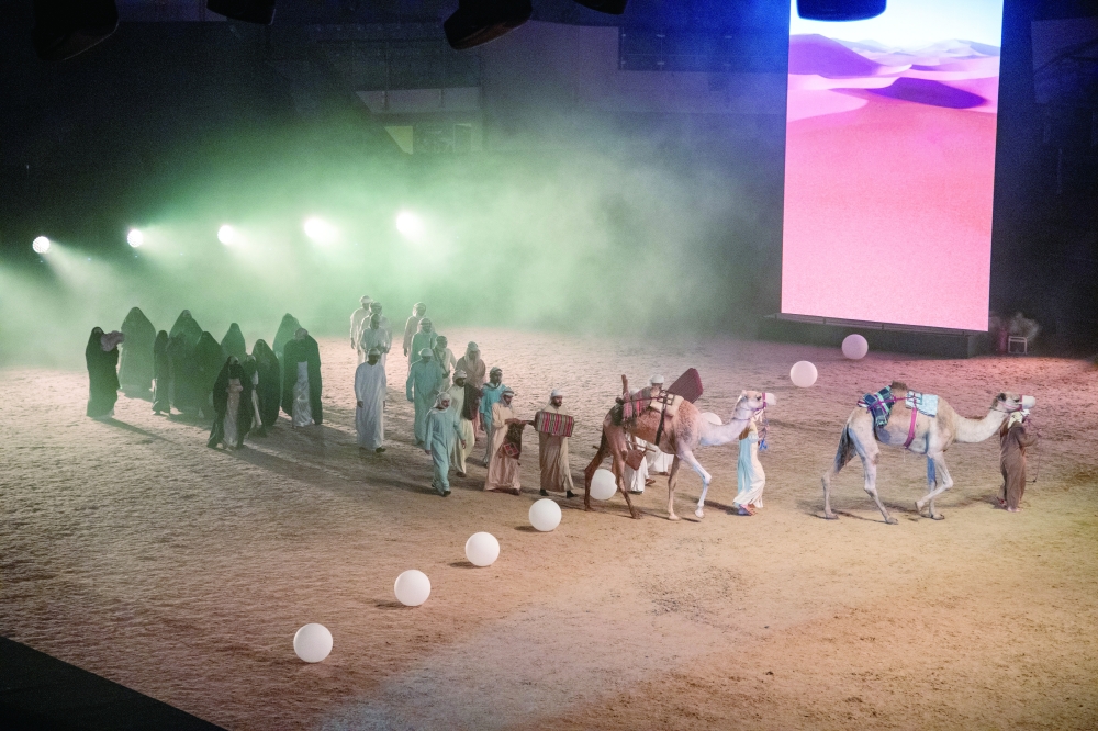 A show during the opening ceremony.