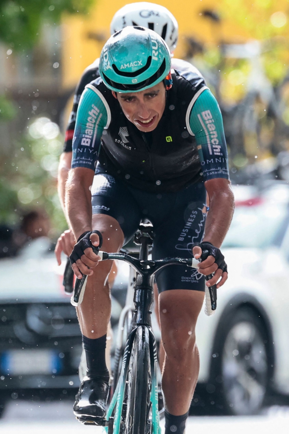 Victorious Portuguese rider Afonso Eulalio rides in the last kilometers during the 5th stage of the Giro d'Italia 2026 