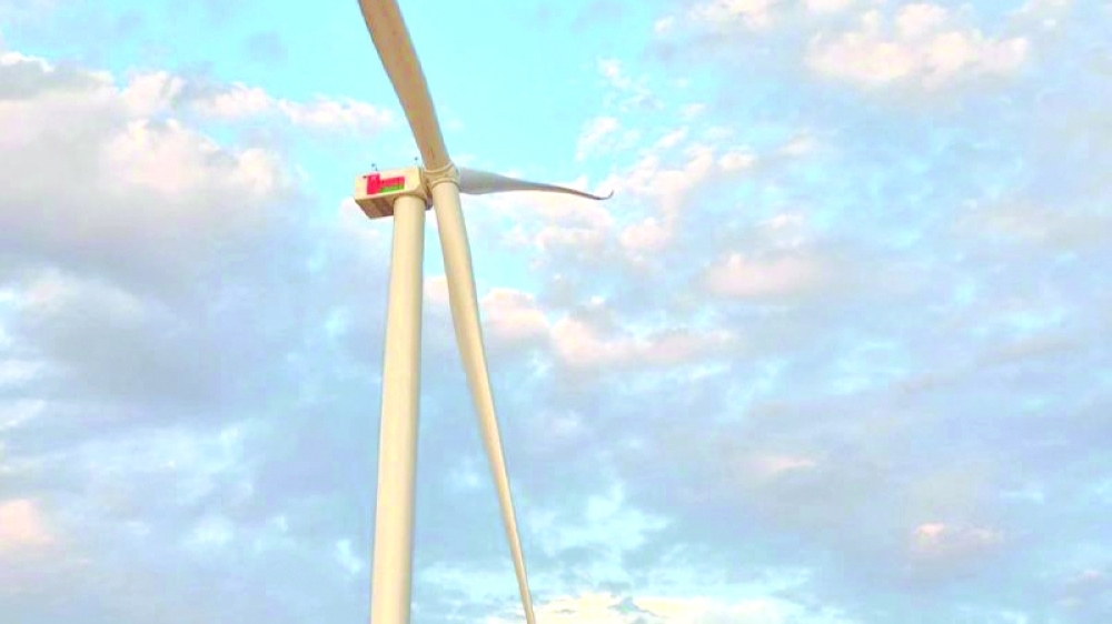 Wind turbine installed as part of the PDO-linked wind farms