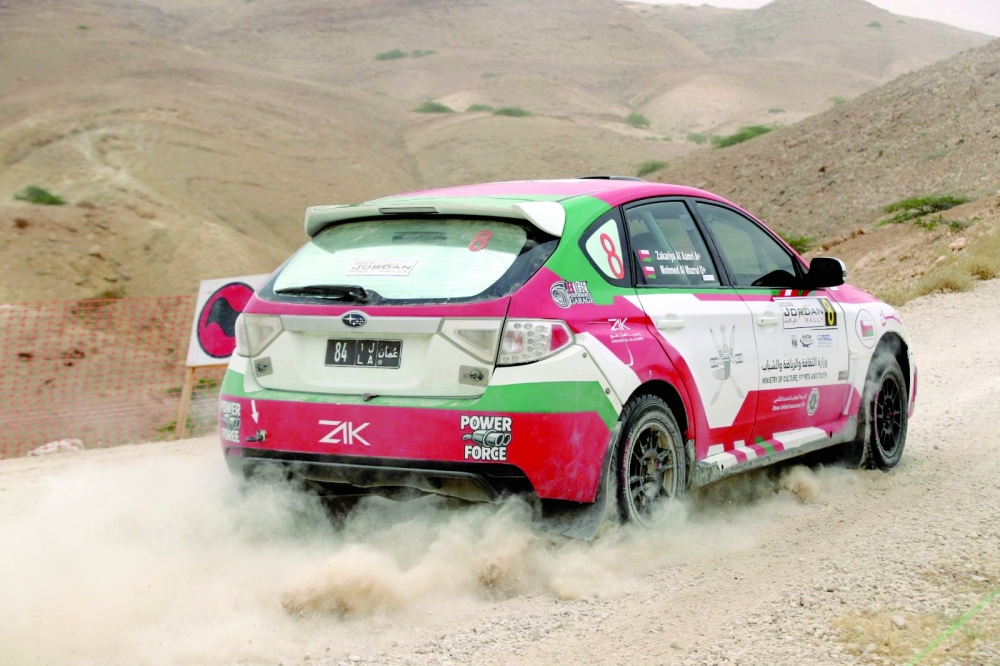 Oman's Zakariya al Aamri during the Jordan Rally.