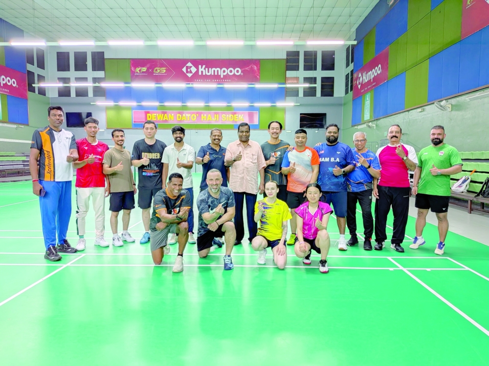 Oman coach Nasser al Jabri along with the selected Asian coaches at the Badminton Asia Coach Xceleration Programme in Malaysia.