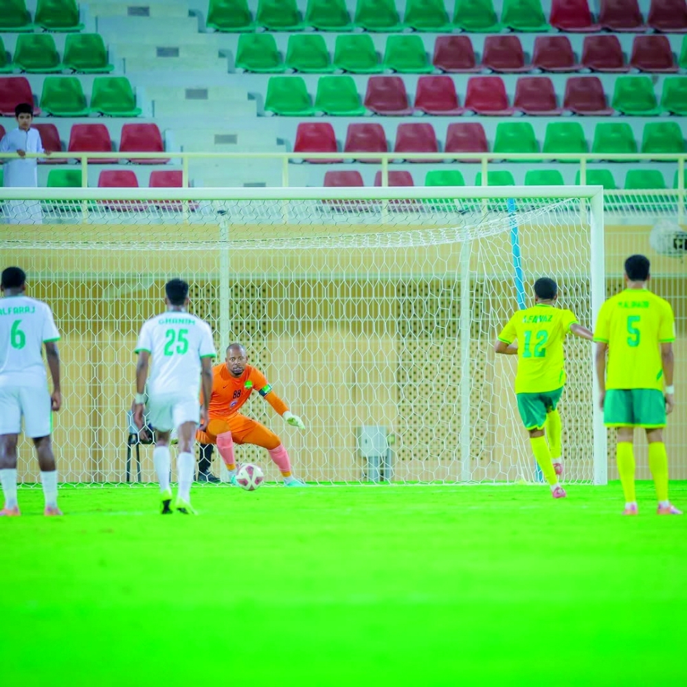 A moment from the Jindal League clash between Seeb and Al Nahda.