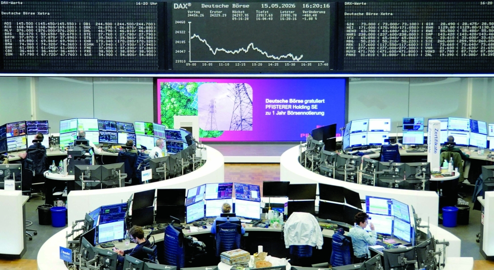 The German share price index DAX graph is pictured at the stock exchange in Frankfurt. — Reuters 