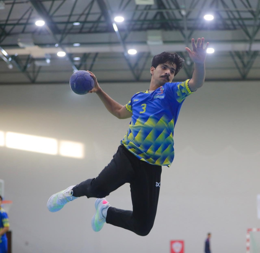 an action at training trying to throw the ball. — Ammar al Musafir