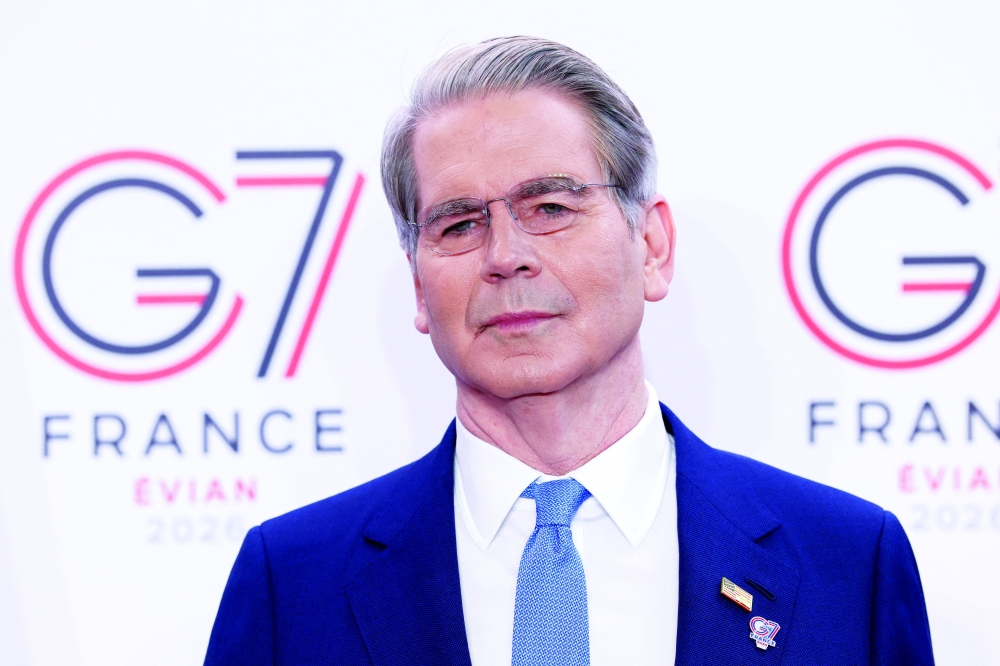 US Treasury Secretary Scott Bessent poses for a photo ahead of a G7 finance ministers and central bank governors meeting in Paris. — Reuters 