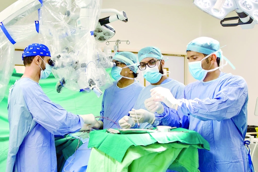 The medical team was able to relieve pressure on the spinal cord and restore spinal stability.