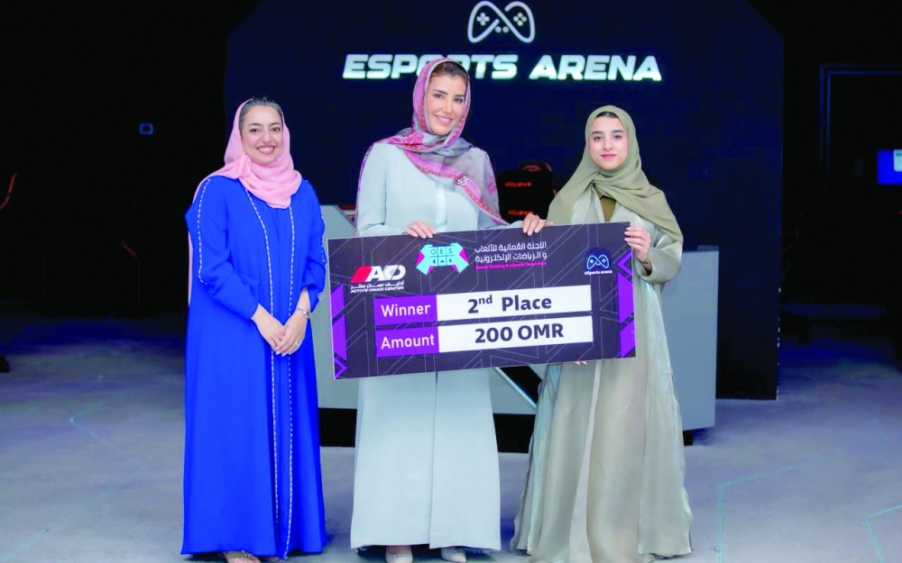 Aisha al Zadjali is honoured after finishing second in the FC26 Girls Championship following a strong performance throughout the tournament.