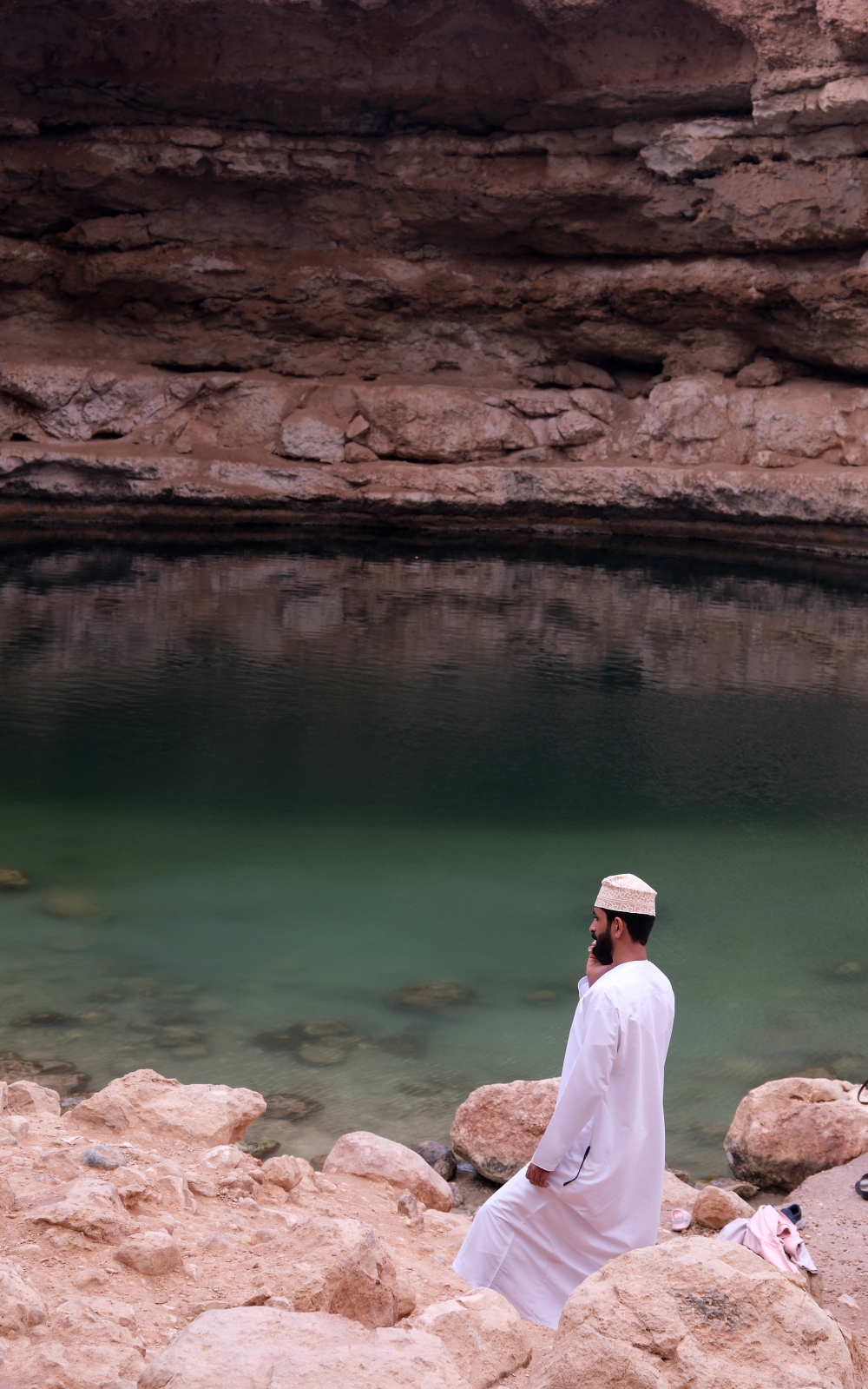 Bimmah Sinkhole, is famous for its turquoise waters and dramatic limestone crater