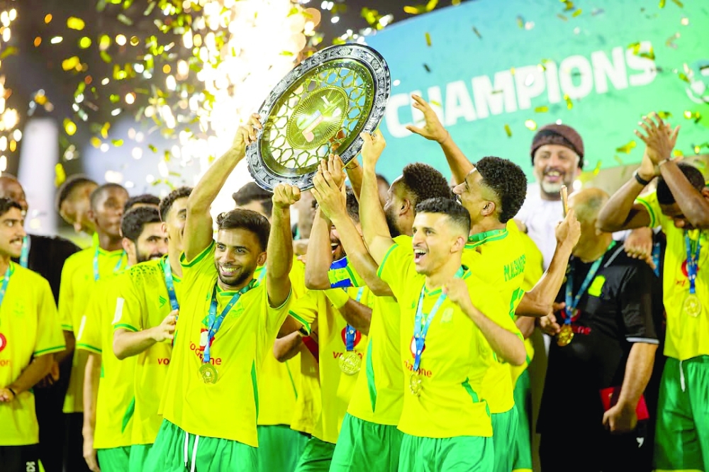 Seeb players celebrate after being crowned Jindal League champions for the 2025/2026 season.
