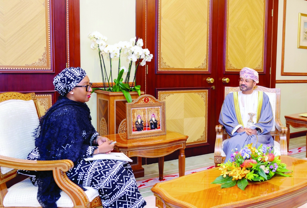 Sayyid Badr welcomed the Tanzanian Ambassador, wishing her success in her duties.