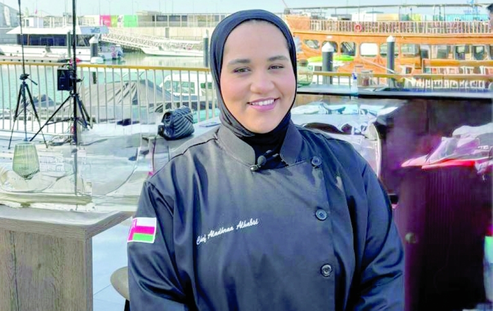 Chef Aladhraa al Habsi, a highly accomplished Omani female chef