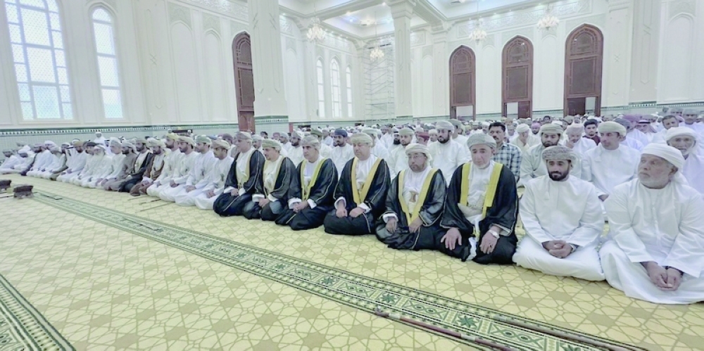Eid Al Adha prayer held at the Sultan Qaboos Mosque in Dibba