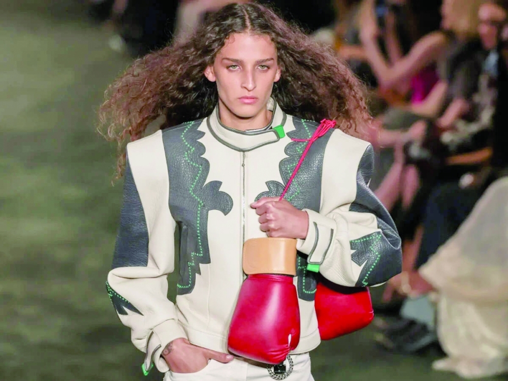 A model presents a creation by designer Nicolas Ghesquiere during the Louis Vuitton Cruise 2027 collection show. — AFP