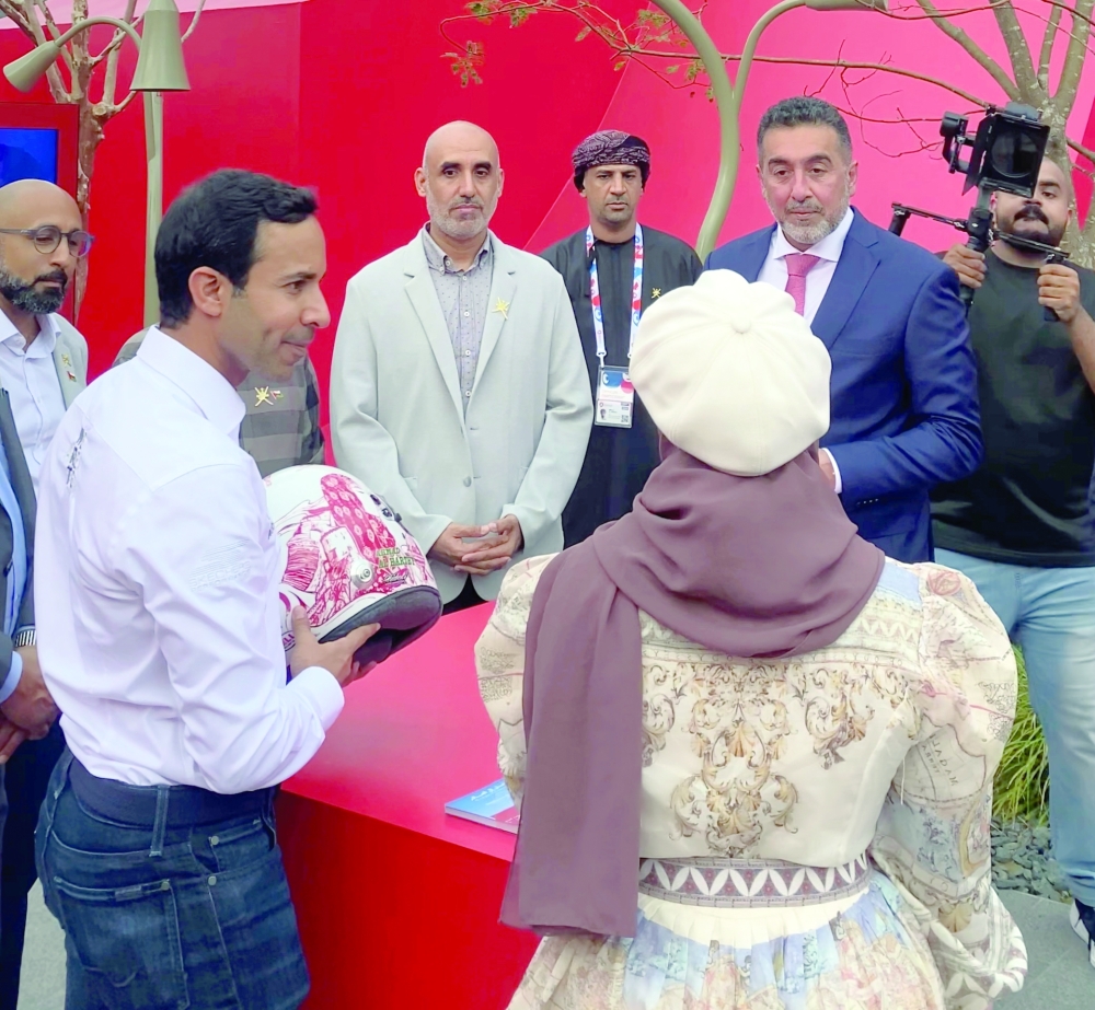 The moment Zainab al Lawati’s design was unveiled at Expo 2025 Osaka.
