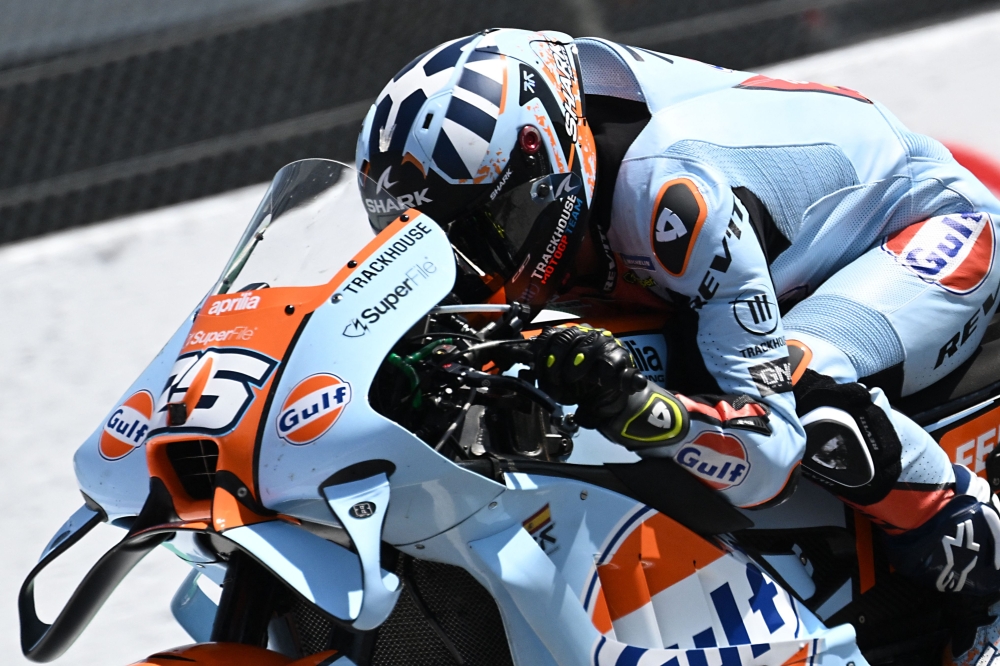  Raul Fernandez takes part in the sprint on the eve of the Italian Moto GP Grand Prix  